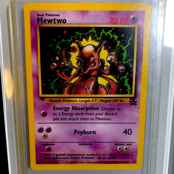 pokemon mewtwo card 1995 Mewtwo  Base Set First Edition #10 (Shadowless)